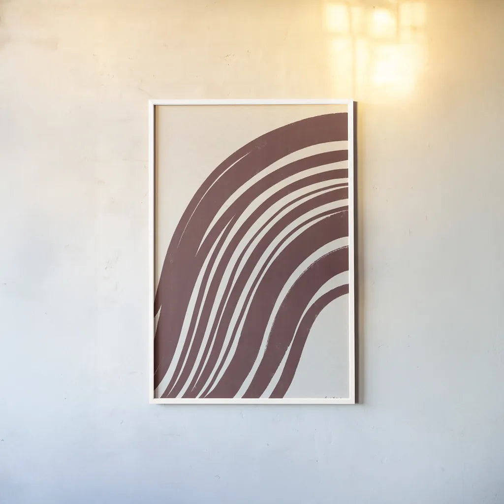 Organic Abstract IV by Becky Thorns. shown as a paper print in a white frame. Available as a archival giclee rolled canvas, fine art paper, or poster print. SKU 88303h.