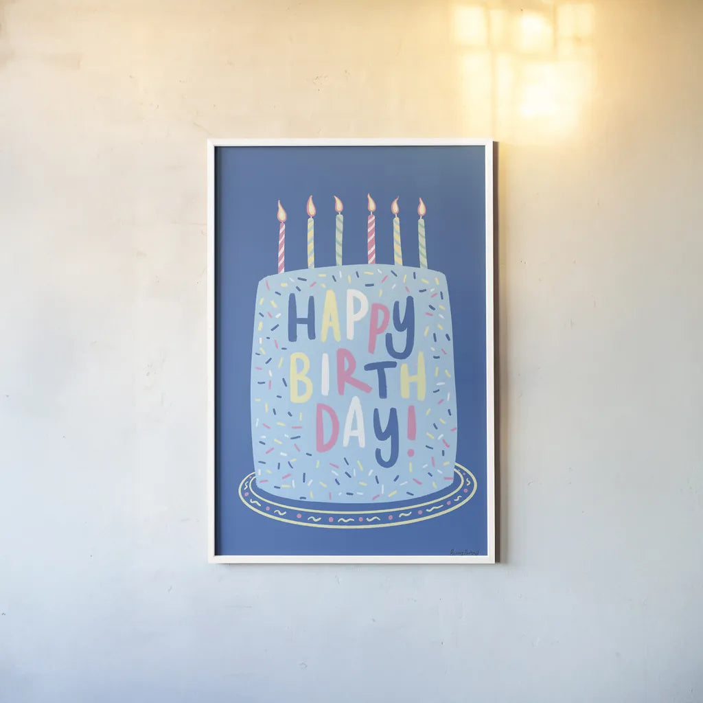 Party Time I by Becky Thorns. shown as a paper print in a white frame. Available as a archival giclee rolled canvas, fine art paper, or poster print. SKU 88317h.