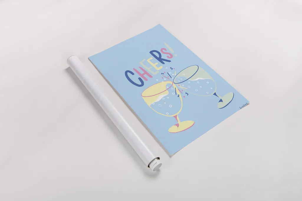 Party Time II by Becky Thorns. shown as a rolled paper print. Available as archival giclee rolled canvas, fine art paper, or poster print. SKU 88318h.