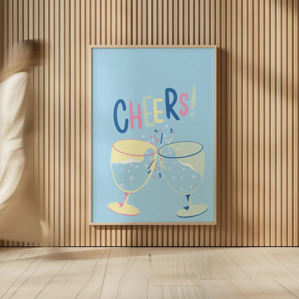 Party Time II by Becky Thorns. shown as over sized large wall art. Available as an archival giclee rolled canvas, fine art paper, or poster print. SKU 88318h.