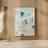 Party Time III by Becky Thorns. shown as over sized large wall art. Available as an archival giclee rolled canvas, fine art paper, or poster print. SKU 88319h.