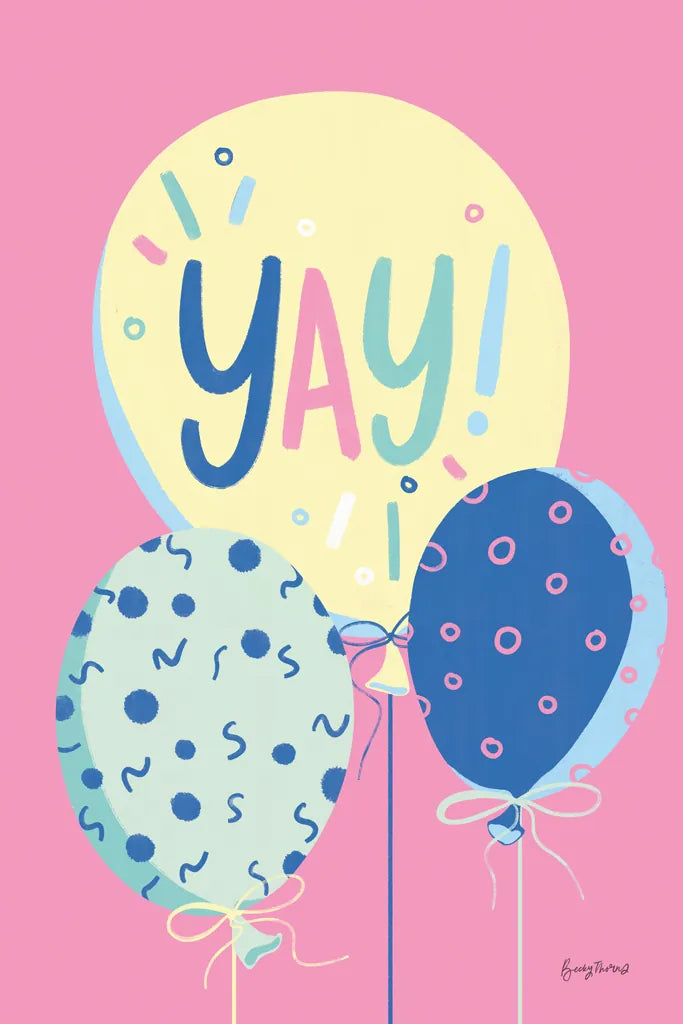 Party Time IV by Becky Thorns. SKU 88320h. Archival Giclee Fine art print for wall decor.