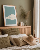 Peaceful I by Becky Thorns. shown as a paper print in a natural frame. Available as a archival giclee rolled canvas, fine art paper, or poster print. SKU 71108h.