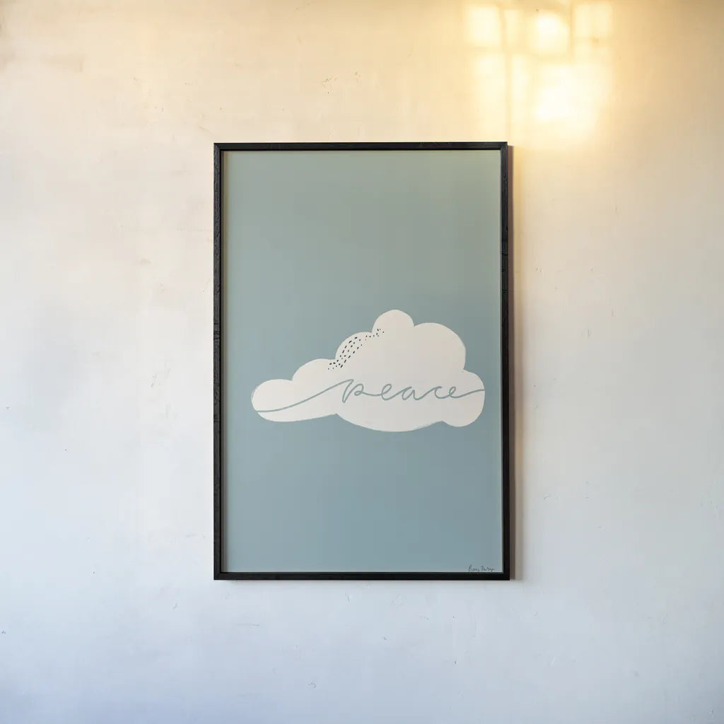 Peaceful I by Becky Thorns. shown as a paper print in a black flame. Available as a archival giclee rolled canvas, fine art paper, or poster print. SKU 71108h.