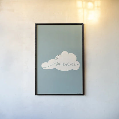 Peaceful I by Becky Thorns. shown as a paper print in a black flame. Available as a archival giclee rolled canvas, fine art paper, or poster print. SKU 71108h.