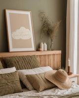 Peaceful II by Becky Thorns. shown as a paper print in a natural frame. Available as a archival giclee rolled canvas, fine art paper, or poster print. SKU 71109h.