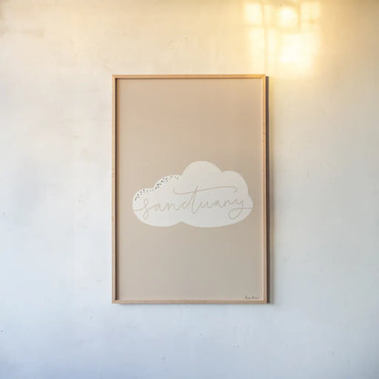 Peaceful II by Becky Thorns. shown as a paper print in a natural frame. Available as a archival giclee rolled canvas, fine art paper, or poster print. SKU 71109h.