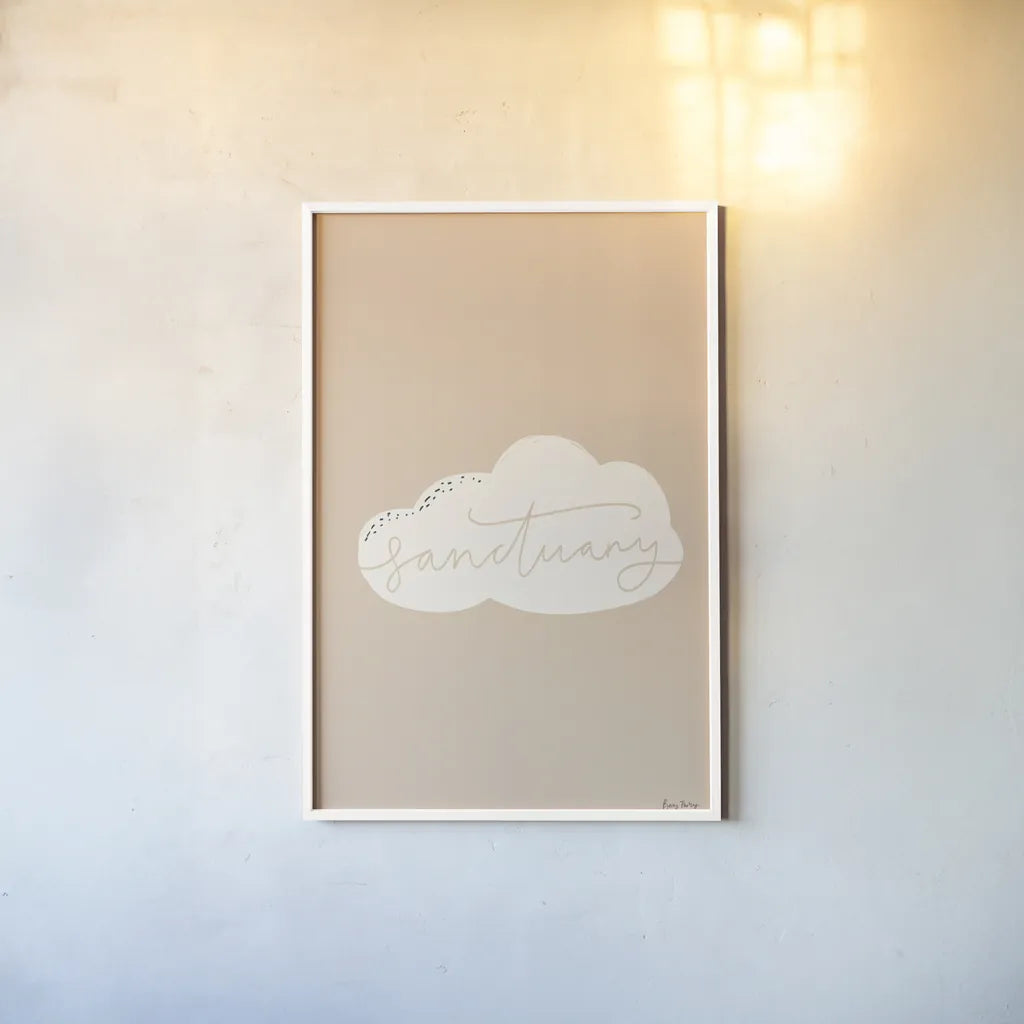 Peaceful II by Becky Thorns. shown as a paper print in a white frame. Available as a archival giclee rolled canvas, fine art paper, or poster print. SKU 71109h.