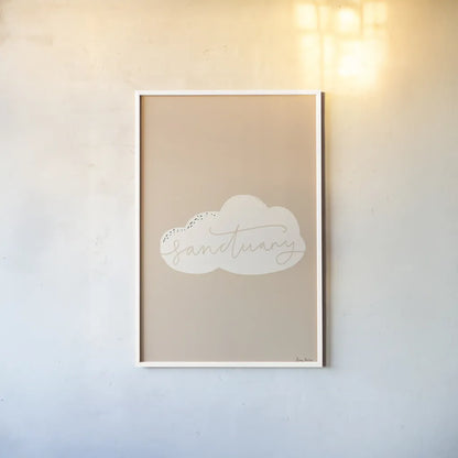 Peaceful II by Becky Thorns. shown as a paper print in a white frame. Available as a archival giclee rolled canvas, fine art paper, or poster print. SKU 71109h.