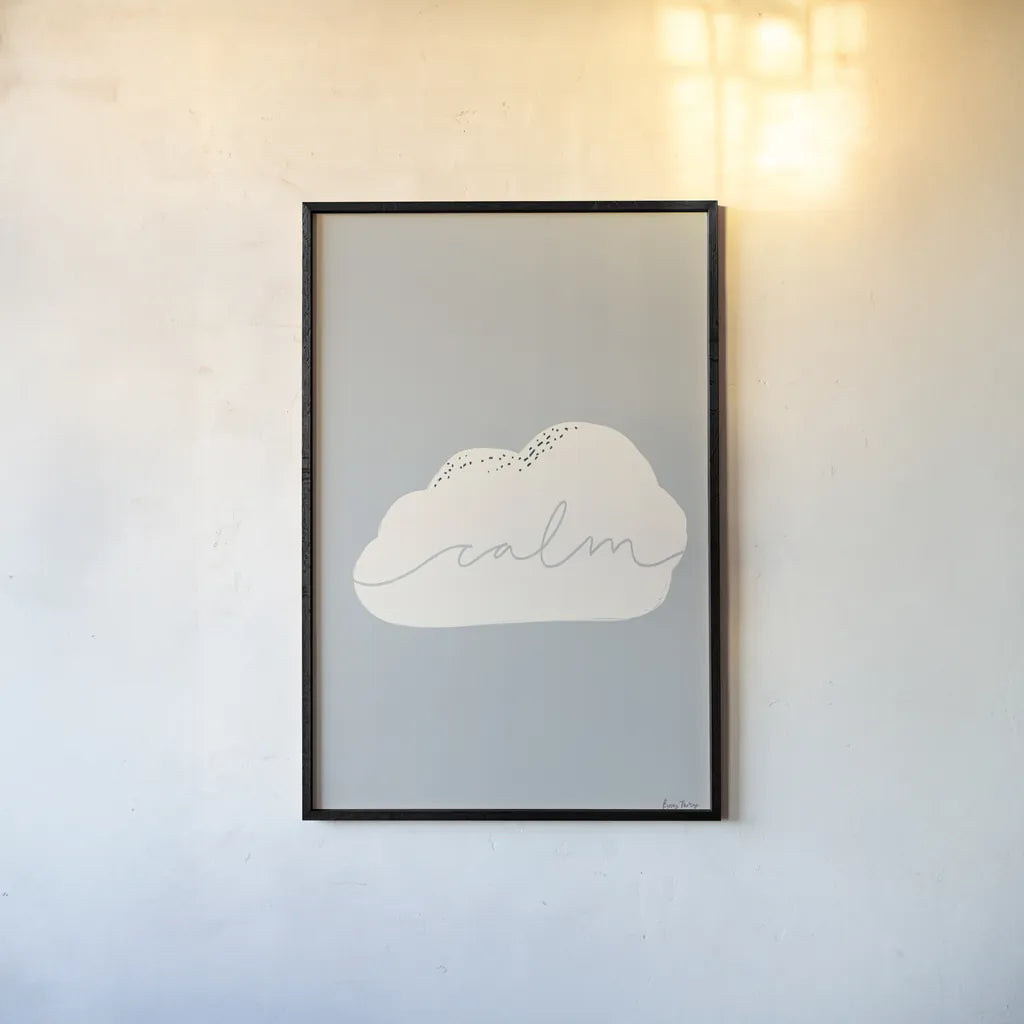 Peaceful III by Becky Thorns. shown as a paper print in a black flame. Available as a archival giclee rolled canvas, fine art paper, or poster print. SKU 71110h.