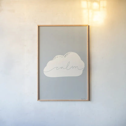 Peaceful III by Becky Thorns. shown as a paper print in a natural frame. Available as a archival giclee rolled canvas, fine art paper, or poster print. SKU 71110h.