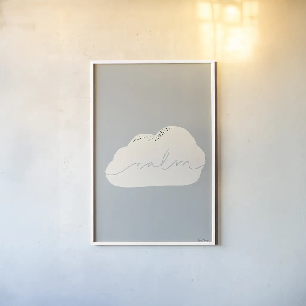 Peaceful III by Becky Thorns. shown as a paper print in a white frame. Available as a archival giclee rolled canvas, fine art paper, or poster print. SKU 71110h.