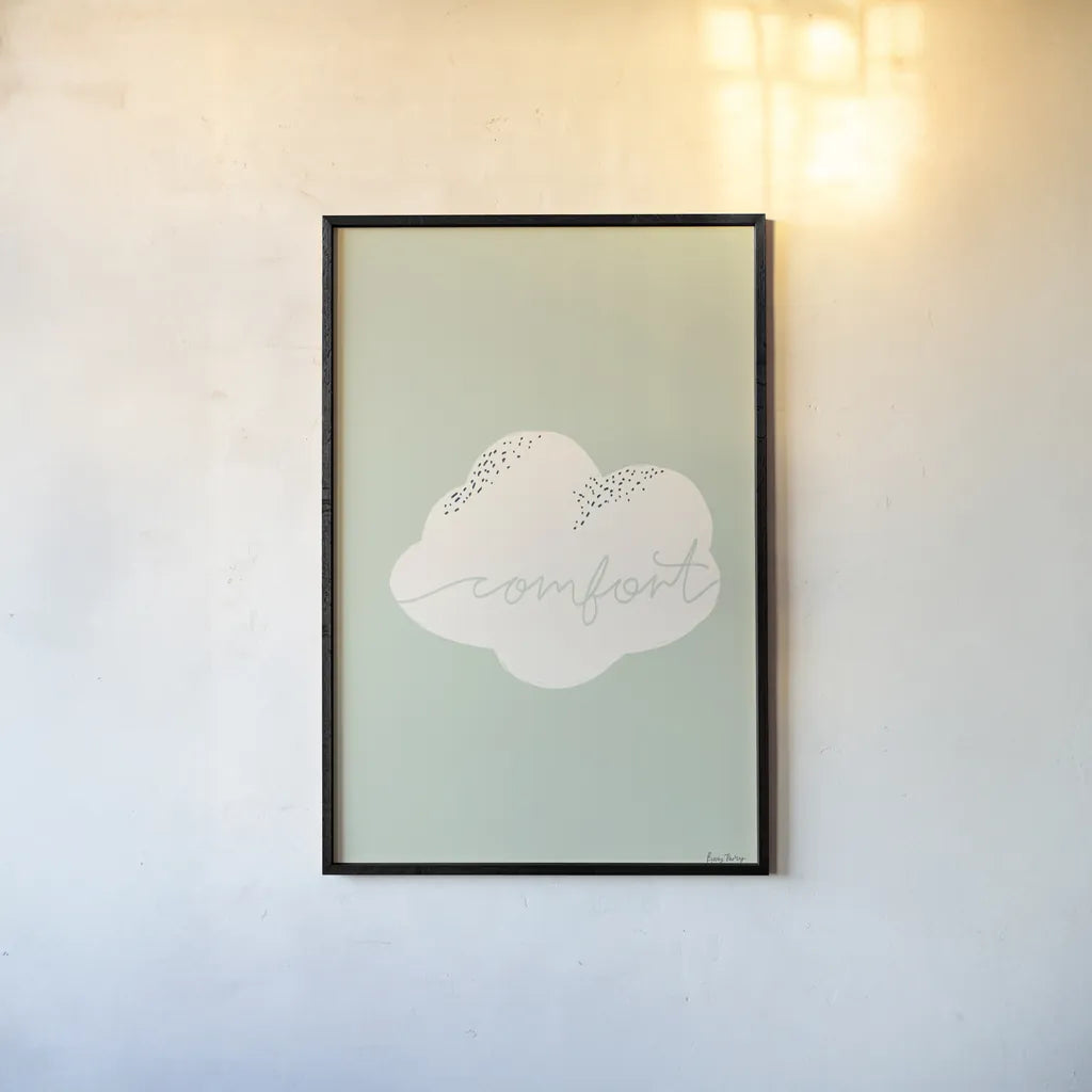 Peaceful IV by Becky Thorns. shown as a paper print in a black flame. Available as a archival giclee rolled canvas, fine art paper, or poster print. SKU 71111h.