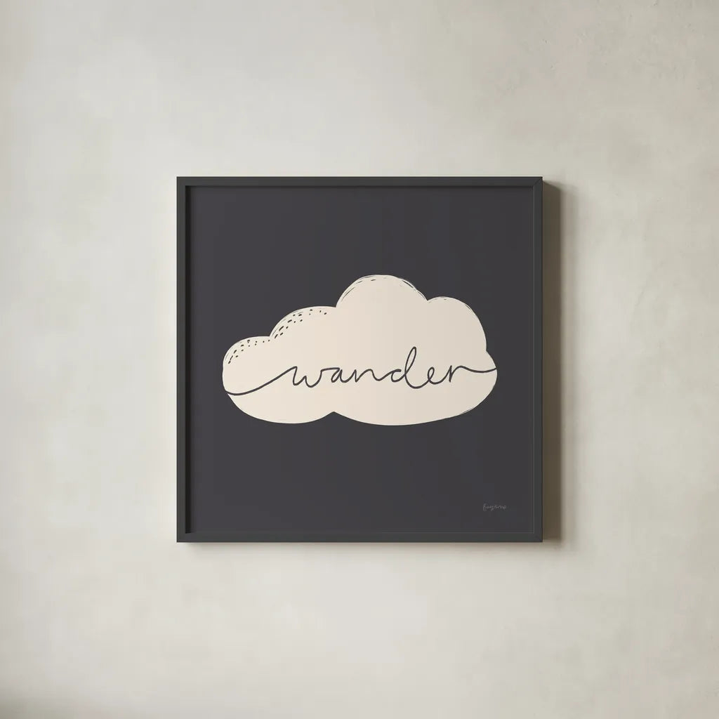 Peaceful VI Crop by Becky Thorns. Shown in a sleek black glass frame for a contemporary gallery look. Available as an archival giclee rolled canvas, fine art paper, or poster print. SKU 72789a.