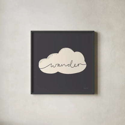 Peaceful VI Crop by Becky Thorns. Shown in a sleek black glass frame for a contemporary gallery look. Available as an archival giclee rolled canvas, fine art paper, or poster print. SKU 72789a.