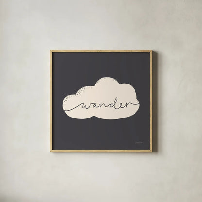 Peaceful VI Crop by Becky Thorns. Shown in a natural wood glass frame for a timeless modern aesthetic. Available as an archival giclee rolled canvas, fine art paper, or poster print. SKU 72789a.