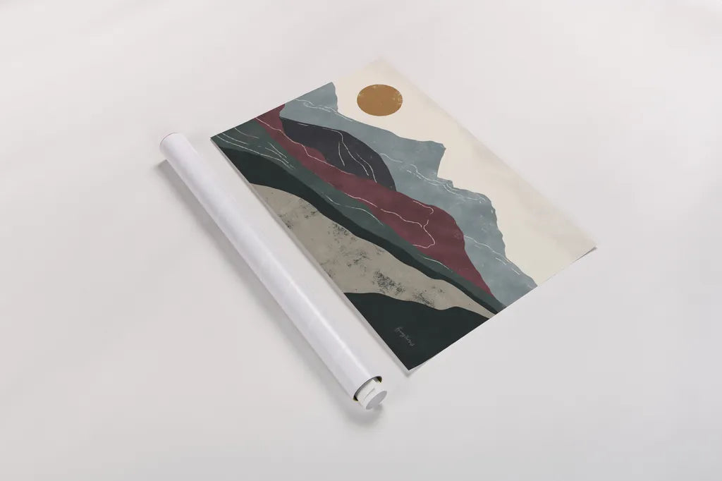 Peru Trails by Becky Thorns. shown as a rolled paper print. Available as archival giclee rolled canvas, fine art paper, or poster print. SKU 77161i.