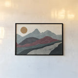 Peru Trails by Becky Thorns. shown as a paper print in a black flame. Available as a archival giclee rolled canvas, fine art paper, or poster print. SKU 77161i.