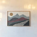 Peru Trails by Becky Thorns. shown as a paper print in a natural frame. Available as a archival giclee rolled canvas, fine art paper, or poster print. SKU 77161i.