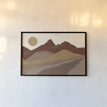 Peru Trails Neutral by Becky Thorns. shown as a paper print in a black flame. Available as a archival giclee rolled canvas, fine art paper, or poster print. SKU 78561i.