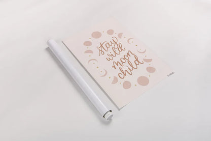 Pink Celestial Boho II by Becky Thorns. shown as a rolled paper print. Available as archival giclee rolled canvas, fine art paper, or poster print. SKU 70989h.