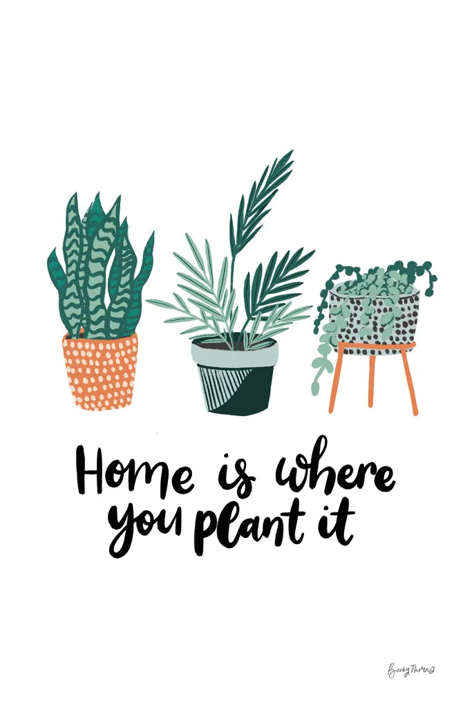 Plant It by Becky Thorns. SKU 65071h. Archival Giclee Fine art print for wall decor.