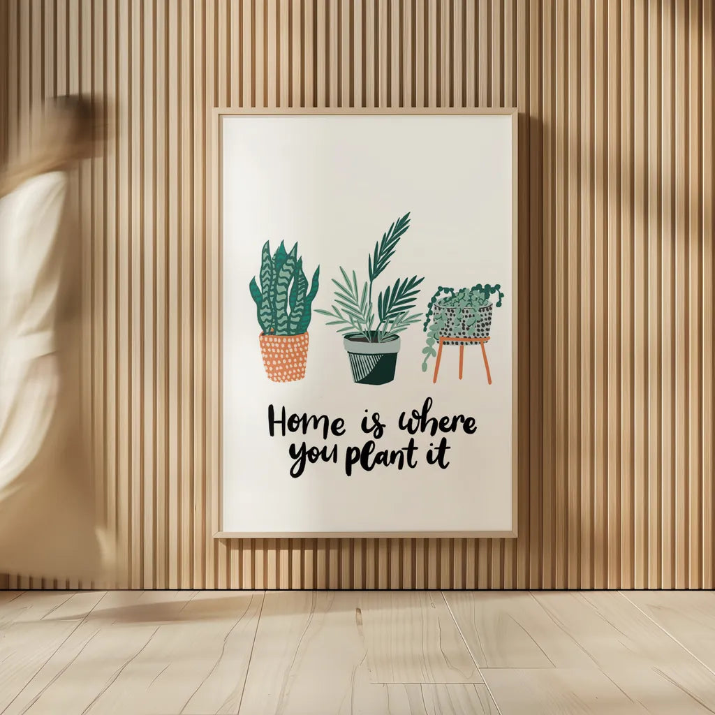 Plant It by Becky Thorns. shown as over sized large wall art. Available as an archival giclee rolled canvas, fine art paper, or poster print. SKU 65071h.
