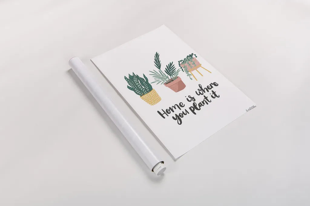 Plant It Retro by Becky Thorns. shown as a rolled paper print. Available as archival giclee rolled canvas, fine art paper, or poster print. SKU 68921h.