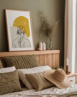 Planted I by Becky Thorns. shown as a paper print in a natural frame. Available as a archival giclee rolled canvas, fine art paper, or poster print. SKU 65318h.
