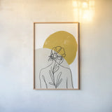 Planted I by Becky Thorns. shown as a paper print in a natural frame. Available as a archival giclee rolled canvas, fine art paper, or poster print. SKU 65318h.