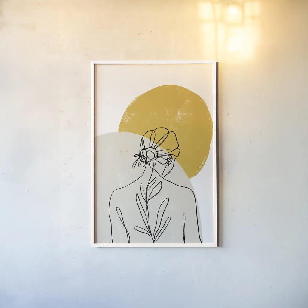 Planted I by Becky Thorns. shown as a paper print in a white frame. Available as a archival giclee rolled canvas, fine art paper, or poster print. SKU 65318h.