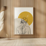 Planted I Round Sun by Becky Thorns. shown as over sized large wall art. Available as an archival giclee rolled canvas, fine art paper, or poster print. SKU 89059h.