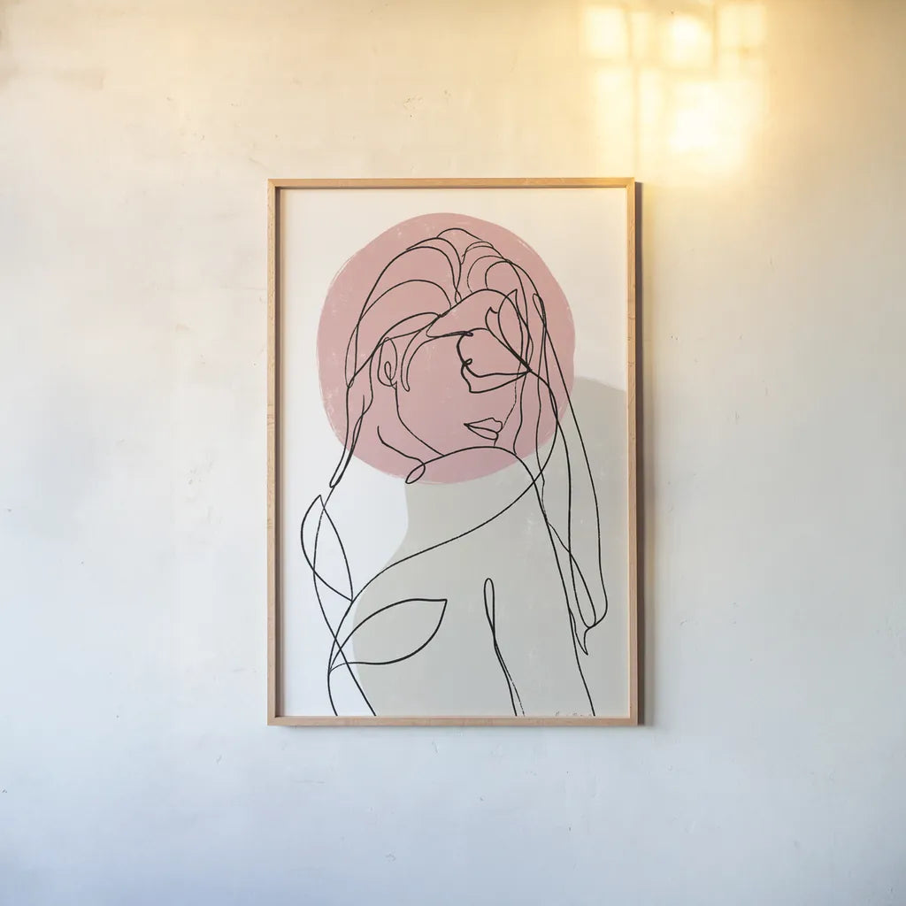 Planted III by Becky Thorns. shown as a paper print in a natural frame. Available as a archival giclee rolled canvas, fine art paper, or poster print. SKU 65320h.