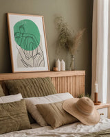 Planted IV by Becky Thorns. shown as a paper print in a natural frame. Available as a archival giclee rolled canvas, fine art paper, or poster print. SKU 65321h.