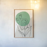 Planted IV by Becky Thorns. shown as a paper print in a natural frame. Available as a archival giclee rolled canvas, fine art paper, or poster print. SKU 65321h.
