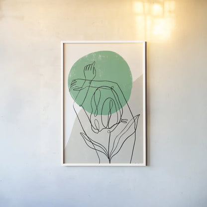 Planted IV by Becky Thorns. shown as a paper print in a white frame. Available as a archival giclee rolled canvas, fine art paper, or poster print. SKU 65321h.
