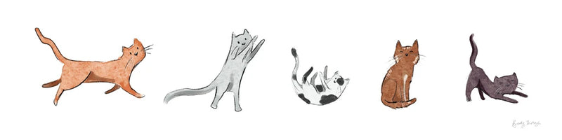 Playful Pets Cats III by Becky Thorns
