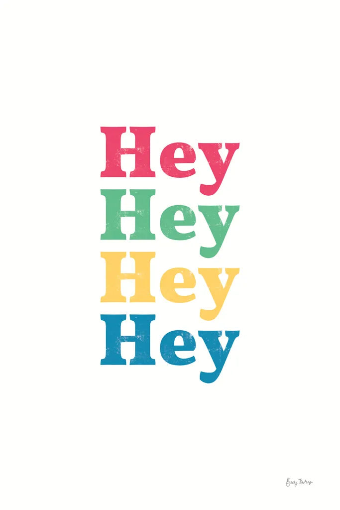 Rainbow Hey by Becky Thorns. SKU 65198h. Archival Giclee Fine art print for wall decor.