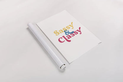 Rainbow Sassy and Classy by Becky Thorns. shown as a rolled paper print. Available as archival giclee rolled canvas, fine art paper, or poster print. SKU 65203h.