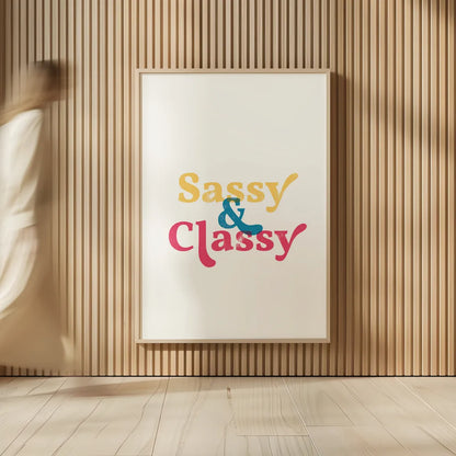 Rainbow Sassy and Classy by Becky Thorns. shown as over sized large wall art. Available as an archival giclee rolled canvas, fine art paper, or poster print. SKU 65203h.