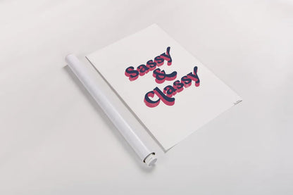 Rainbow Sassy and Classy Bold by Becky Thorns. shown as a rolled paper print. Available as archival giclee rolled canvas, fine art paper, or poster print. SKU 65216h.