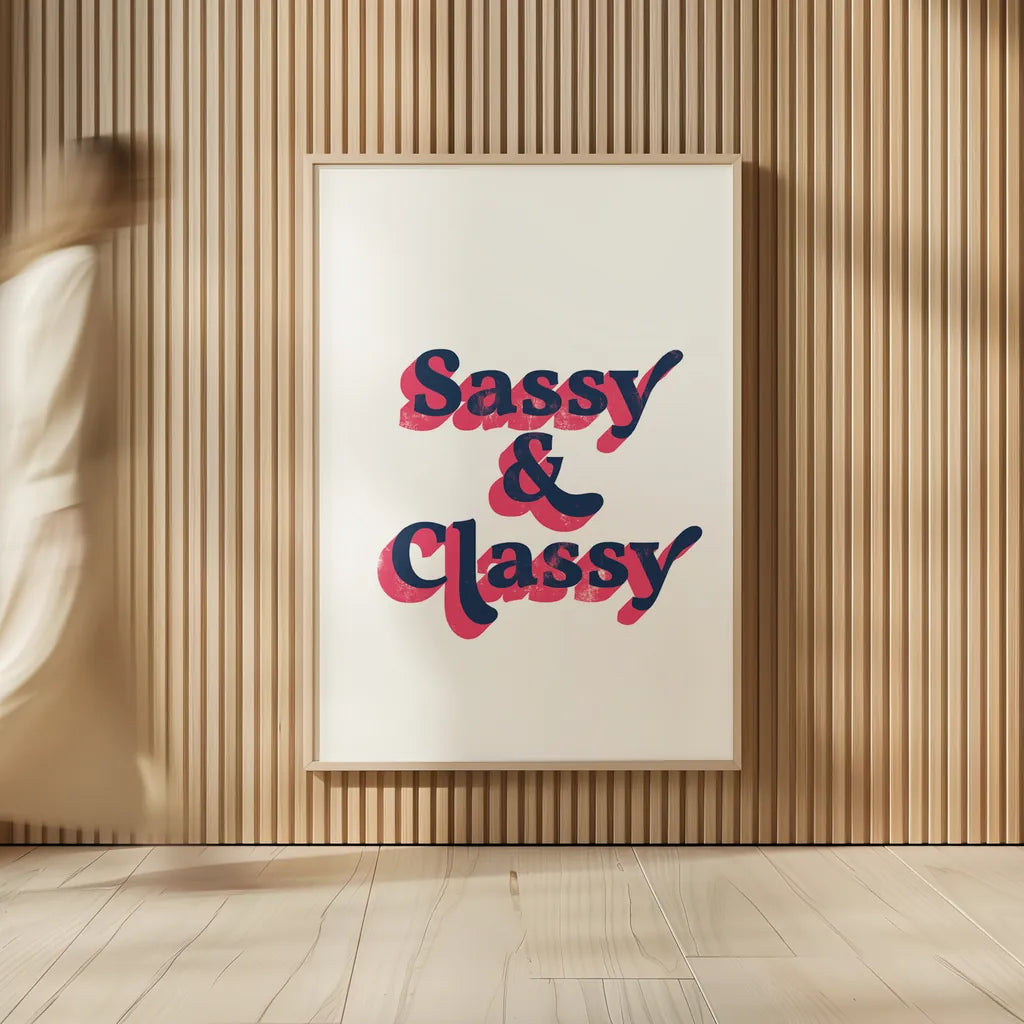 Rainbow Sassy and Classy Bold by Becky Thorns. shown as over sized large wall art. Available as an archival giclee rolled canvas, fine art paper, or poster print. SKU 65216h.