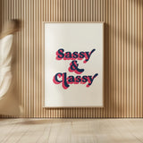 Rainbow Sassy and Classy Bold by Becky Thorns. shown as over sized large wall art. Available as an archival giclee rolled canvas, fine art paper, or poster print. SKU 65216h.