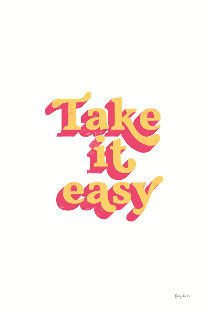 Rainbow Take it Easy Bold by Becky Thorns. SKU 65220h. Archival Giclee Fine art print for wall decor.