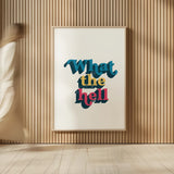 Rainbow What The Bold by Becky Thorns. shown as over sized large wall art. Available as an archival giclee rolled canvas, fine art paper, or poster print. SKU 65218h.