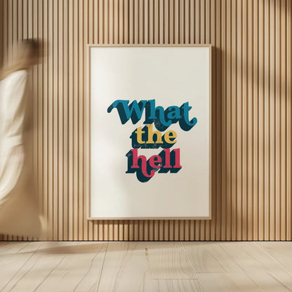 Rainbow What The Bold by Becky Thorns. shown as over sized large wall art. Available as an archival giclee rolled canvas, fine art paper, or poster print. SKU 65218h.