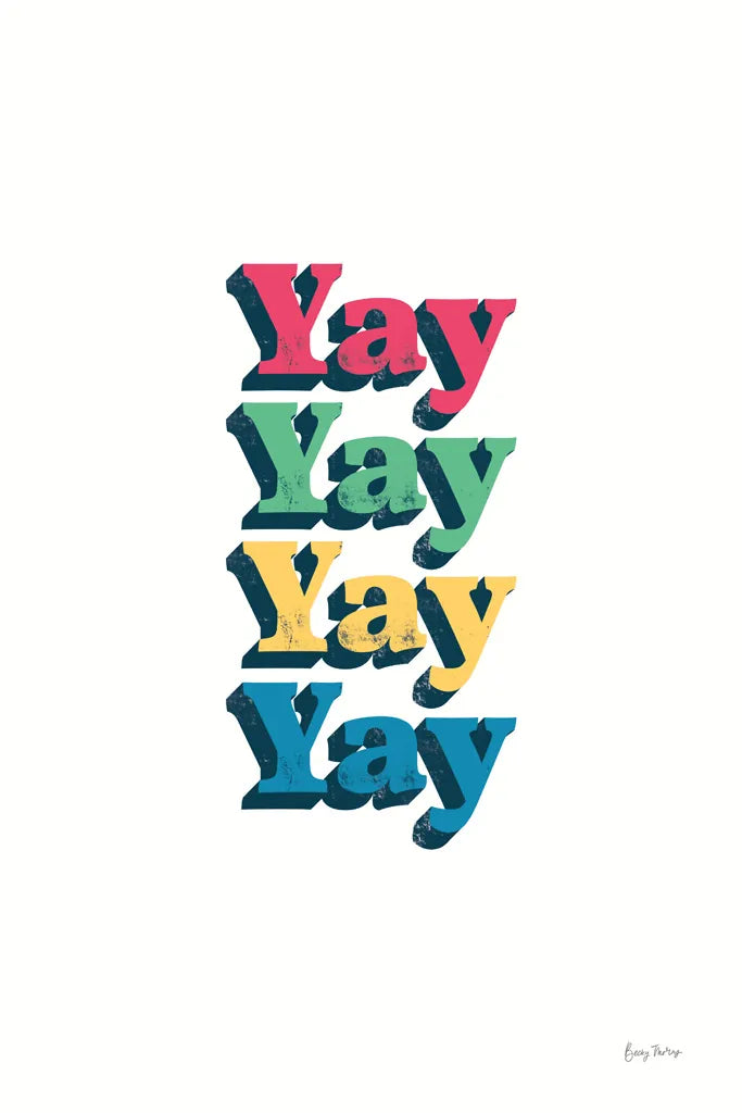 Rainbow Yay Bold by Becky Thorns. SKU 65211h. Archival Giclee Fine art print for wall decor.