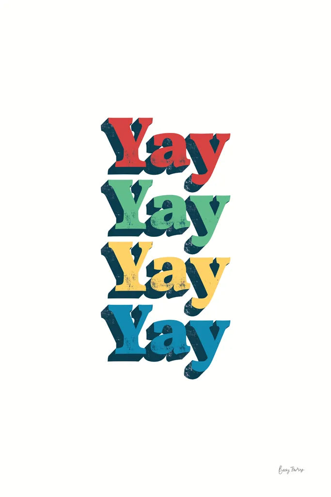 Rainbow Yay Bold Red by Becky Thorns. SKU 78475h. Archival Giclee Fine art print for wall decor.