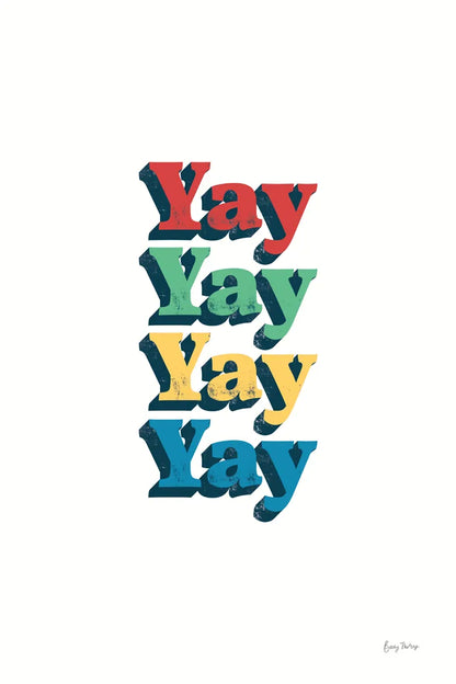 Rainbow Yay Bold Red by Becky Thorns. SKU 78475h. Archival Giclee Fine art print for wall decor.