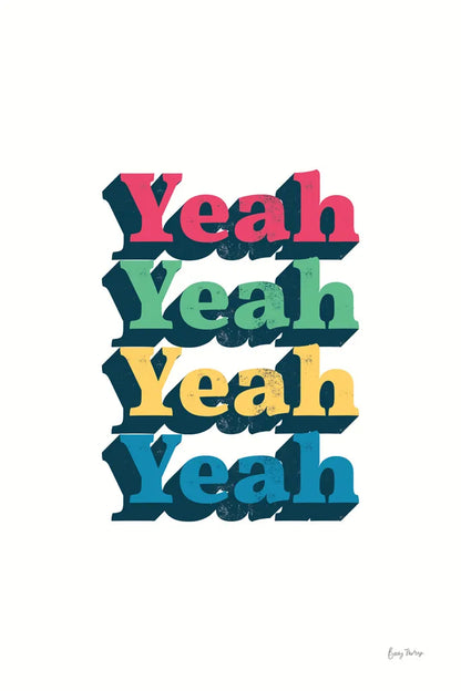 Rainbow Yeah Bold by Becky Thorns. SKU 65212h. Archival Giclee Fine art print for wall decor.